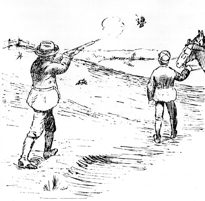 Capitalist's double on grouse at Watt's Lake 1902.
